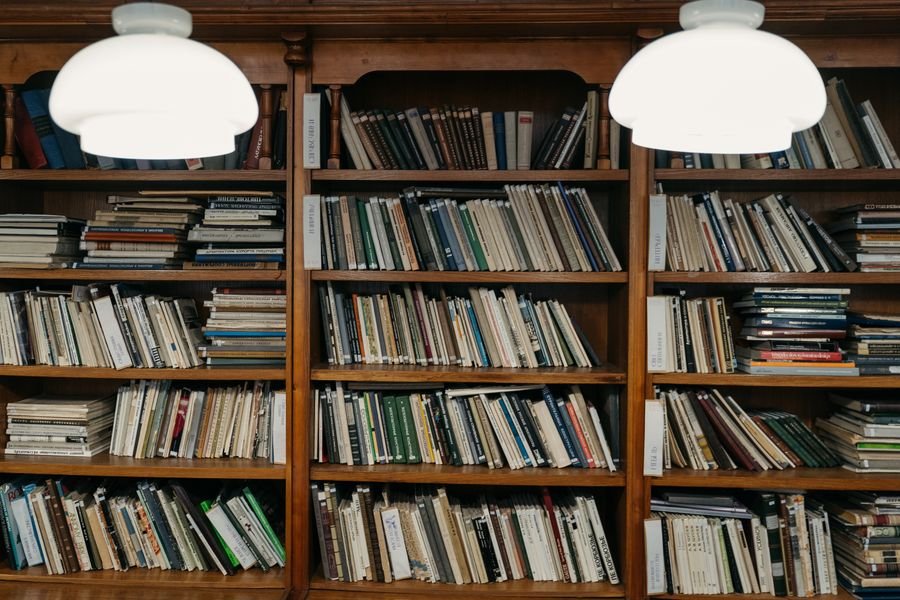 Del tacto a la nube: Cómo decidir entre la repisa de colección y la biblioteca en red Estantería de libros en biblioteca digital