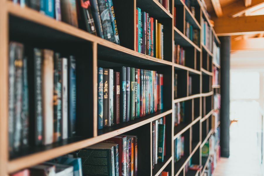 Del tacto a la nube: Cómo decidir entre la repisa de colección y la biblioteca en red Libros organizados en biblioteca tradicional
